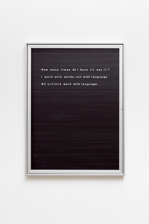 Bethan Huws. Courtesy of Galleria Vistamare