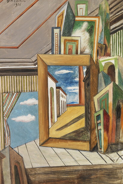 Giorgio de Chirico, Interno metafisico (detail), 1926. Courtesy of Mart