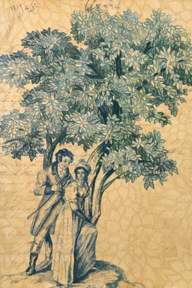 Jennifer Trouton, What remains 5, Oil on wallpaper, laid on board, 29 x 20 cm