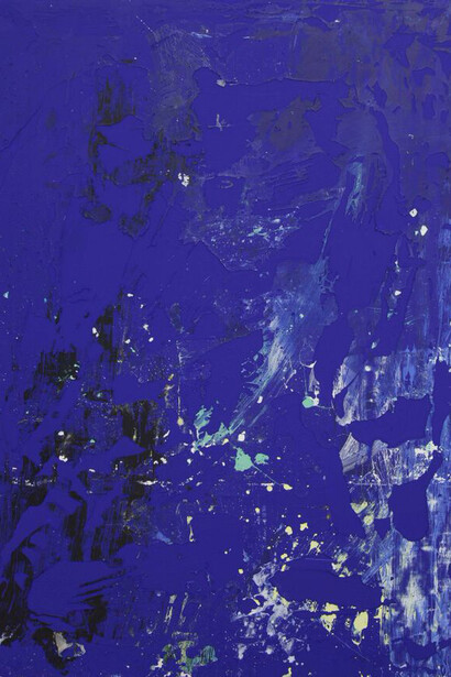 Tiziano Martini, Senza Titolo, 2015, pittura acrilica, primer ed emulsione acrilica, sedimenti pittorici, sporcizia, imprimitura acrilica, 160 x 130 cm @ A+B galleria - Brescia