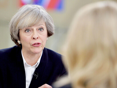 Theresa May during an interview