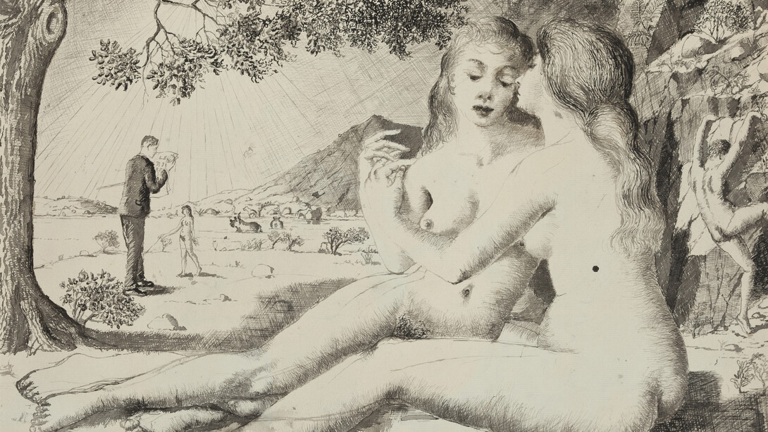 Paul Delvaux. Las amigas, 1940. Colección privada en depósito en el Musée d’Ixelles, Bruselas
