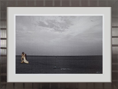 Shurooq Amin, Pipe Dreams, 2014, Mixed media on paper in glass & stainless steel frame, 101 x 135 cm