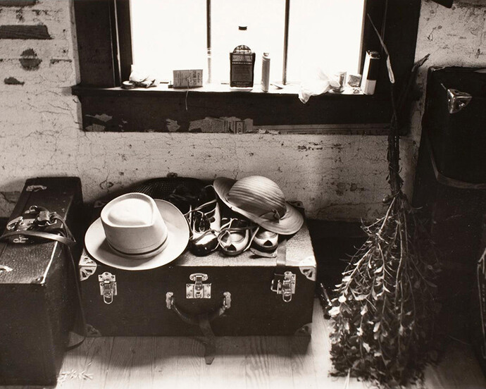 Jack Delano , In the New Home of a Group of Florida Migrants Just Arrived at Onley, Virginia, Gelatin silver print (photograph)
Taken July 1940, Printed 1984