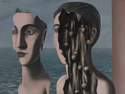 René Magritte (Belgian, 1898–1967). The Secret Double (Le Double secret), 1927. Oil on canvas; 114 × 162 cm (44 7/8 × 63 3/4 in.). Centre Pompidou, Paris. Musée national d'art moderne/Centre de création industrielle. Purchase. © Charly Herscovici – ADAGP – ARS, 2014