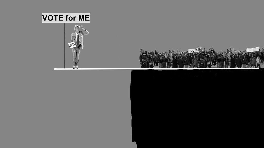 Políticos en campaña electoral