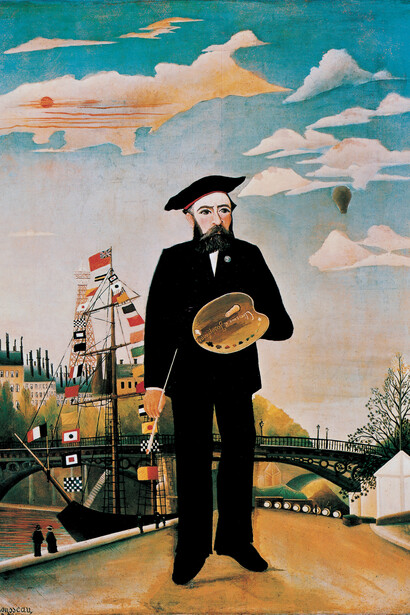 Moi-même, portrait-paysage, 1890. Huile sur toile, 146 x 113 cm. Národní Galerie, Prague.