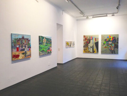2013. Nuova Pittura Italiana, veduta della mostra presso lo Studio d’Arte Cannaviello