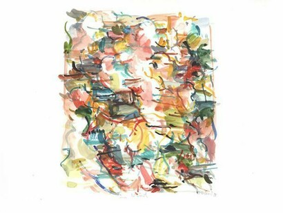 Uwe Kowski, Im Wind, 2011, Watercolor, 21 x 30 cm, 8.27 x 11.81 in. Courtesy Galerie EIGEN + ART Leipzig/Berlin. Photo: Uwe Walter, Berlin