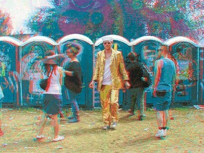 Römer + Römer, Party-Löwe, 2014, Oil on canvas, 71 x 118 inches