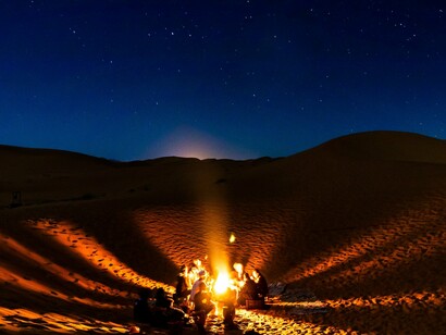 Night group tour Sahara desert, Morocco