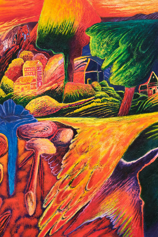 Raymie Iadevaia, Blue flower, 2024. Courtesy of The Pit Gallery