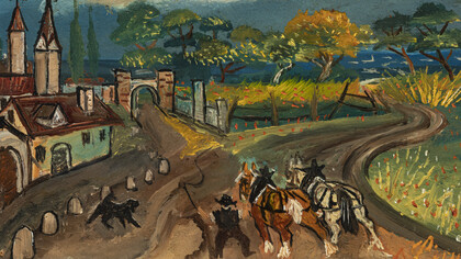 © Antonio Ligabue, Ritorno dai campi, 1960. Cortesía del Museo Histórico de la Infantería