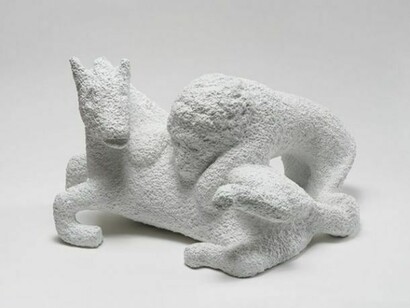 Matt Johnson, Lion Attacking a Horse, 2013, Bronze with patina, 33 x 58.4 x 43.2 cm, 13 x 23 x 17 ins, Copyright The Artist, Courtesy Alison Jacques Gallery, London