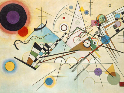 Wassily Kandinsky. Composição VIII. 1923. Óleo sobre tela, 140x201 cm. Museu Guggenheim, Nova Iorque