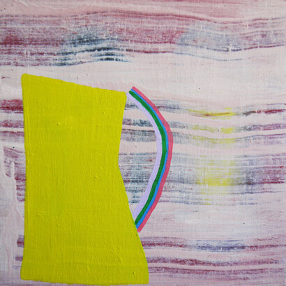Becky Yazdan, Patron Saint, 12x12 inches, oil on linen on panel, 2023. Courtesy of the artist and Frosch&Co
