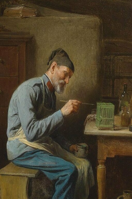 "El pintor aficionado", óleo sobre madera, Friedrich Ritter von Friedlander-Malheim, 1901