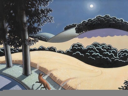 A Shining Night, 20cm x 28.5cm, Oil on Board