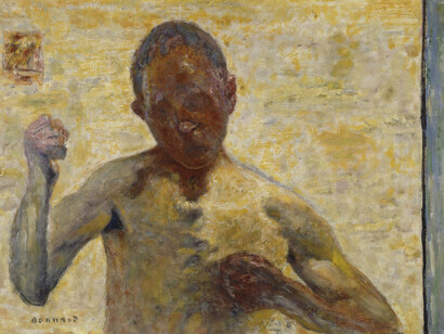 Pierre Bonnard (1867-1947), Le Boxeur (portrait de l’artiste), 1931, Huile sur toile, 54 × 74, 3 cm, Paris, musée d’Orsay, donation de Philippe Meyer, 2000, RF 2000-12 © RMN-Grand Palais (Musée d’Orsay) / Michèle Bellot © ADAGP, Paris 2015