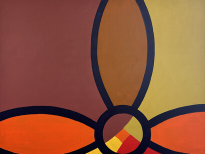 June Edmonds, Evocation (detail), 2023. Acrylic on linen, 32 x 41.5 in. Courtesy of the artist and Luis De Jesus Gallery