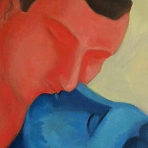 Sandro Chia, The Kiss (detail), 2014, oil on canvas, 60 x 50 cm