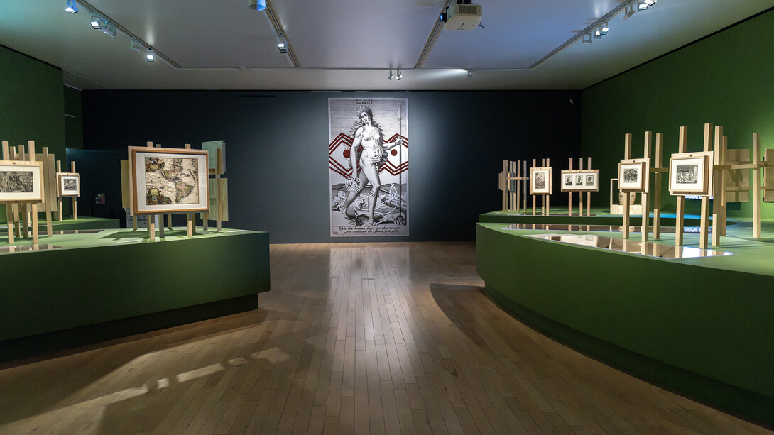 Reinventar América: construir, borrar, repetir, vista de exhibición. Cortesía del Museo Amparo 
