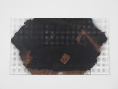 Michael Krebber, MP-KREBM-00095, lochplatte, 100 x 177 cm, 39 3/8 x 69 3/4 in, 2013 © Michael Krebber, courtesy Maureen Paley, London
