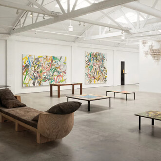 California poppies, exhibition view. Courtesy of Carpenters Workshop