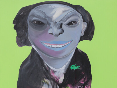 Kais Salman, Joker 4 (detail), 2014, Acrylic on canvas, 150 x 120 cm