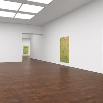 Rudolf Stingel, Vineyard paintings, exhibition view. Courtesy of Gagosian Gallery