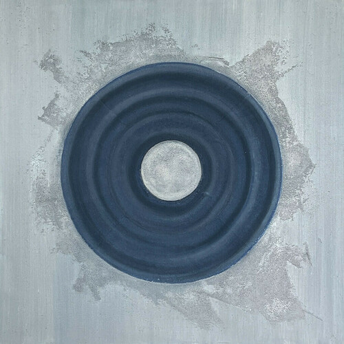 Laura Manuel, Evolution, Acrylic and Sand on Canvas 36 x 36"