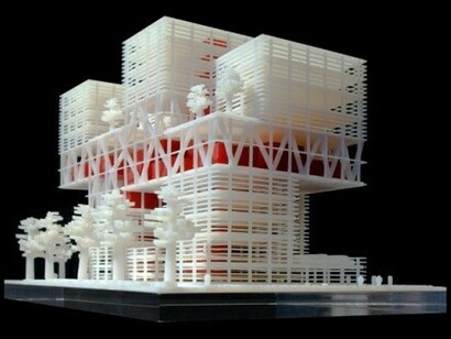 Maqueta de edificio a partir de impresión ·D