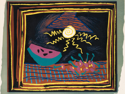 Still life with watermelon