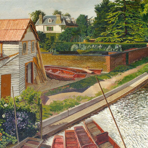'View from Cookham Bridge', 1936. © Estate of Stanley Spencer and Bridgeman Images 2019 