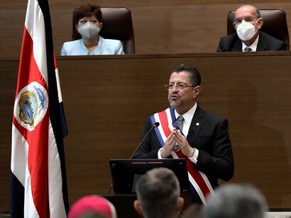 Rodrigo Chaves Robles, Costa Rica, el 8 de mayo del 2022. El presidente ha criticado duramente a la prensa de su país