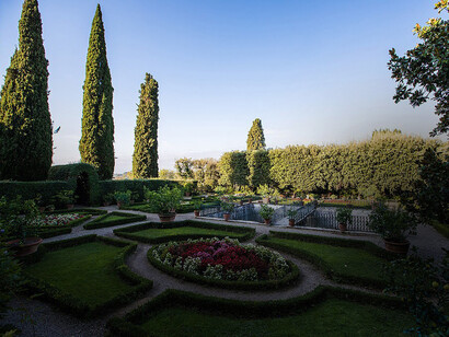 Certosa di Pontignano, (Siena), Toscana, Italia. Giardini all'italiana