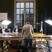 View into the conservation studio. Courtesy of Albertinum Museum