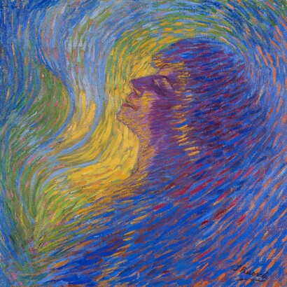 Luigi Russolo Profumo, 1910 olio su tela / oil on canvas 65.5 x 67.5 cm Mart, Museo di arte moderna e contemporanea di Trento e Rovereto Collezione / Collection VAF - Stiftung
