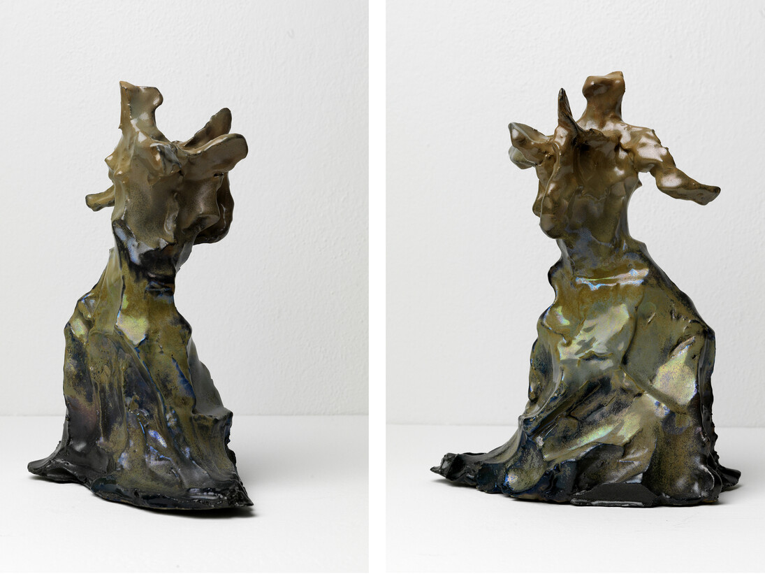 Lucio Fontana, Vittoria alata, 1937, 27,5 x 20,5 x 12 cm, Ceramica colorata e riflessata, Arch. Fontana 2788/2, courtesy Studio la Città e Galleria Tonelli, foto Michele Alberto Sereni