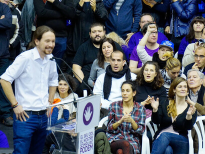 Iglesias con los simpatizantes de su formación