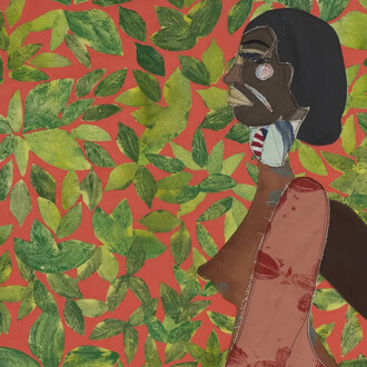 Tschabalala Self, Adán y Eva (detalle), 2025. Cortesía de Parrish Art Museum