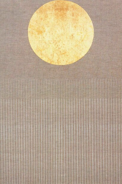 Patrick Scott, Gold Painting 13/91, 1991, Gold leaf and tempera on unprimed canvas, 122 x 122 cm, Private Collection