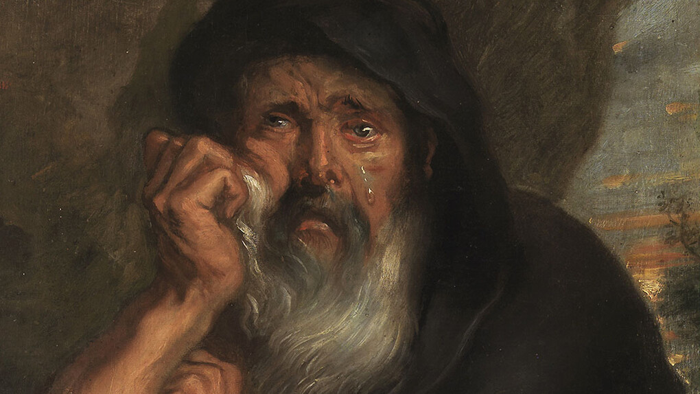 Rubens, Demócrito y Heráclito, 1636 (detalle)