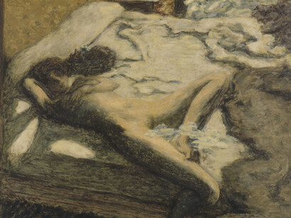Pierre Bonnard (1867-1947), Femme assoupie sur un lit, dit aussi L’Indolente, 1899, Huile sur toile, 96,4 × 105,2 cm, Paris, musée d’Orsay, RF 1977-75 © RMN-Grand Palais (musée d'Orsay) / Thierry Le mage © ADAGP, Paris 2015