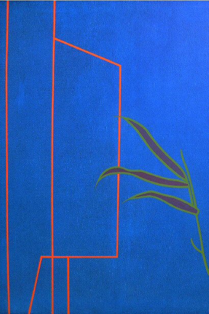 Derrick Greaves, Born 1927, ‘Bamboo’, 2008, oil on canvas, 96.5 x 81 cm. From: James Hyman Gallery