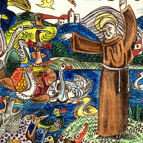 Franz von Zülow, Die vogelpredigt (detail), 1922. Courtesy of DomQuartier Museum