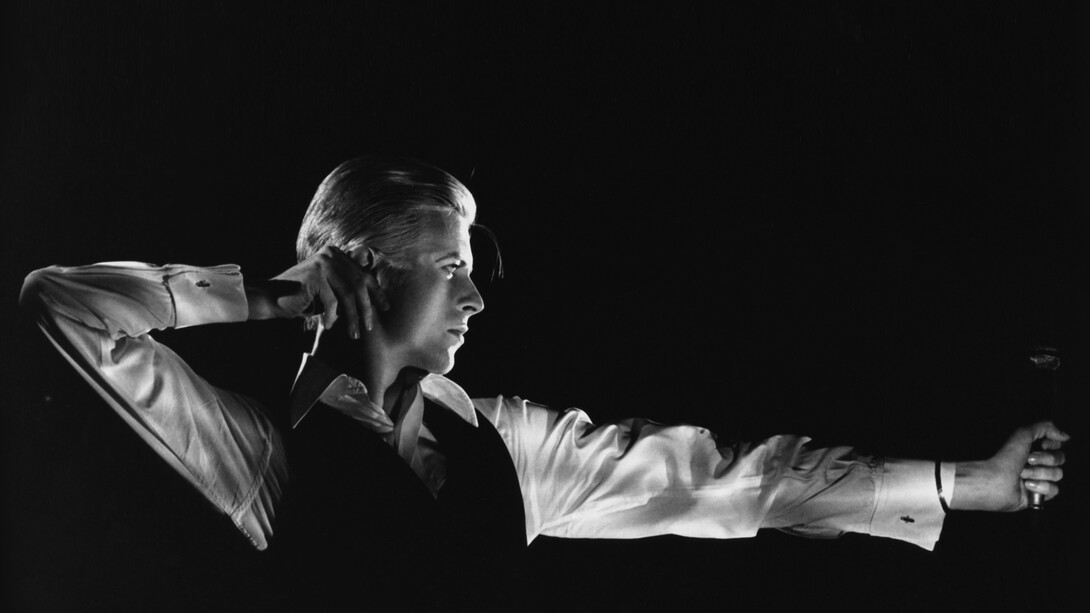 David Bowie, The Archer, Station to Station tour, 1976. Photo: John Rowlands. © John Robert Rowlands.