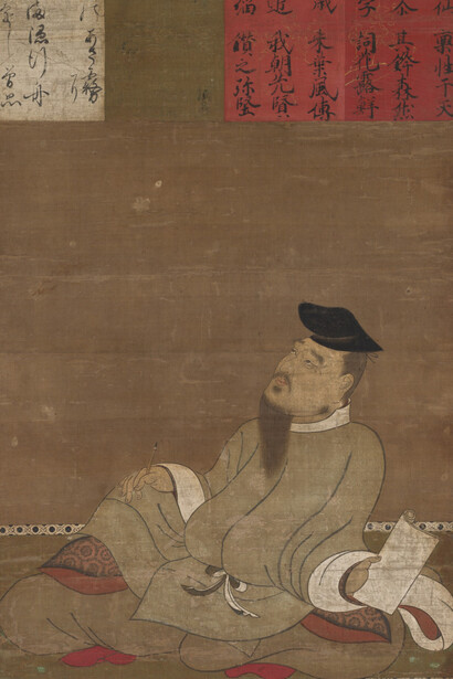 Kakinomoto no hitomaro 柿本人麻呂像, early 1300s. Courtesy of Cleveland Museum of Art