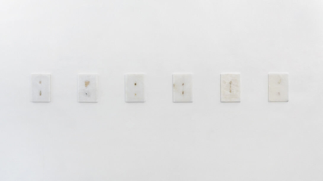 Gregorio Botta, È materia delicata, 2020, particolare della mostra, courtesy of Galleria Peola Simondi