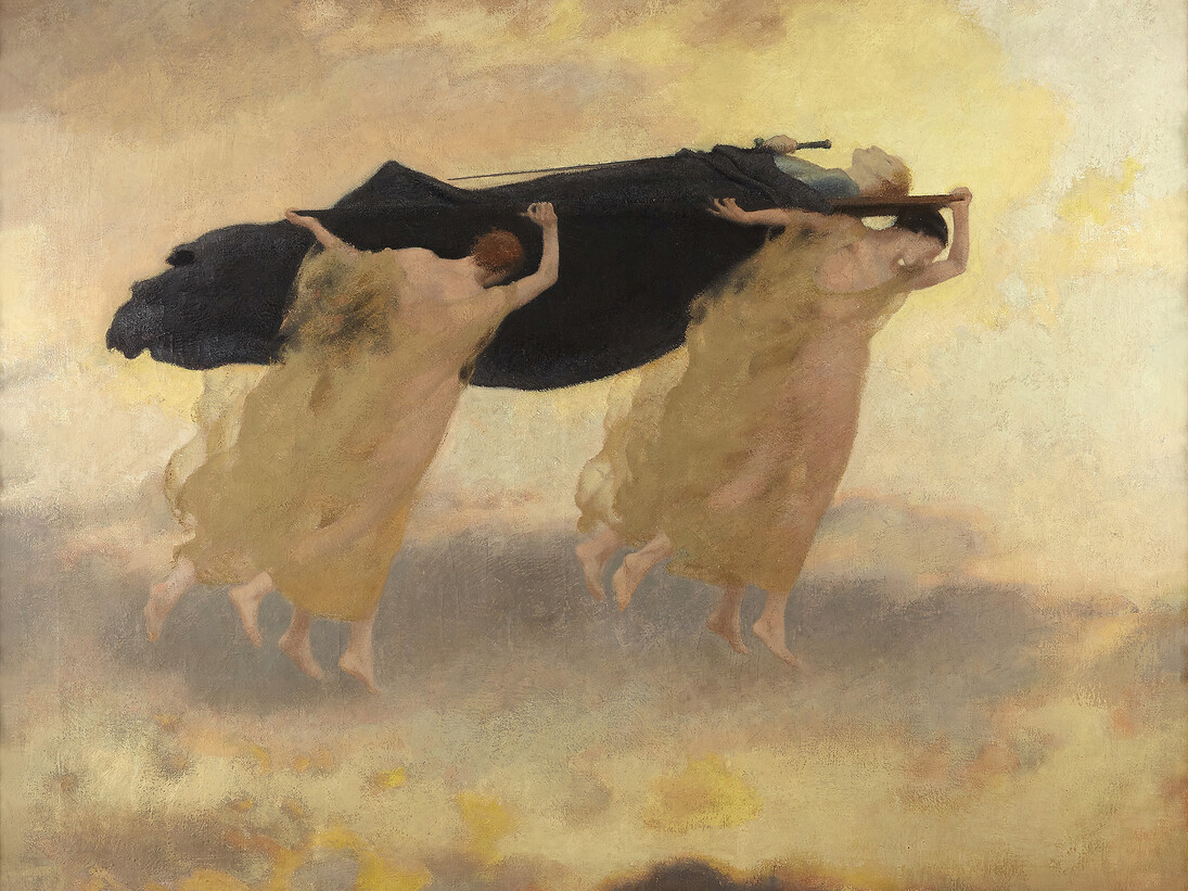 Henry Lintott RSA (1877-1965), Avatar, 1916, Oil on canvas, Royal Scottish Academy of Art & Architecture (Diploma Collection), ‘Conserved with the aid of a grant from the AIM Pilgrim Trust Conservation Scheme’
